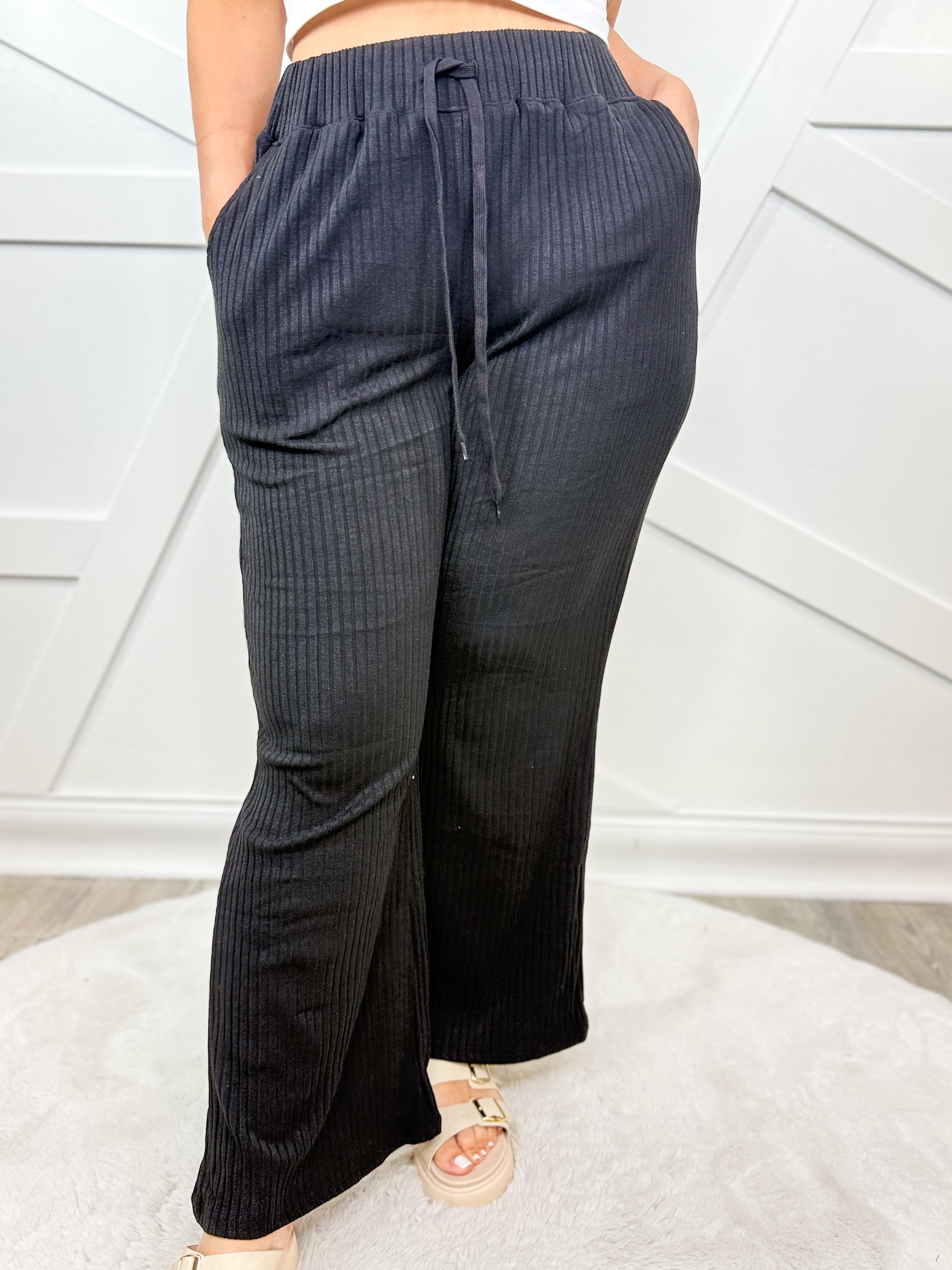 Varsity Vogue Pants-150 PANTS-White Birch-Heathered Boho Boutique, Women's Fashion and Accessories in Palmetto, FL