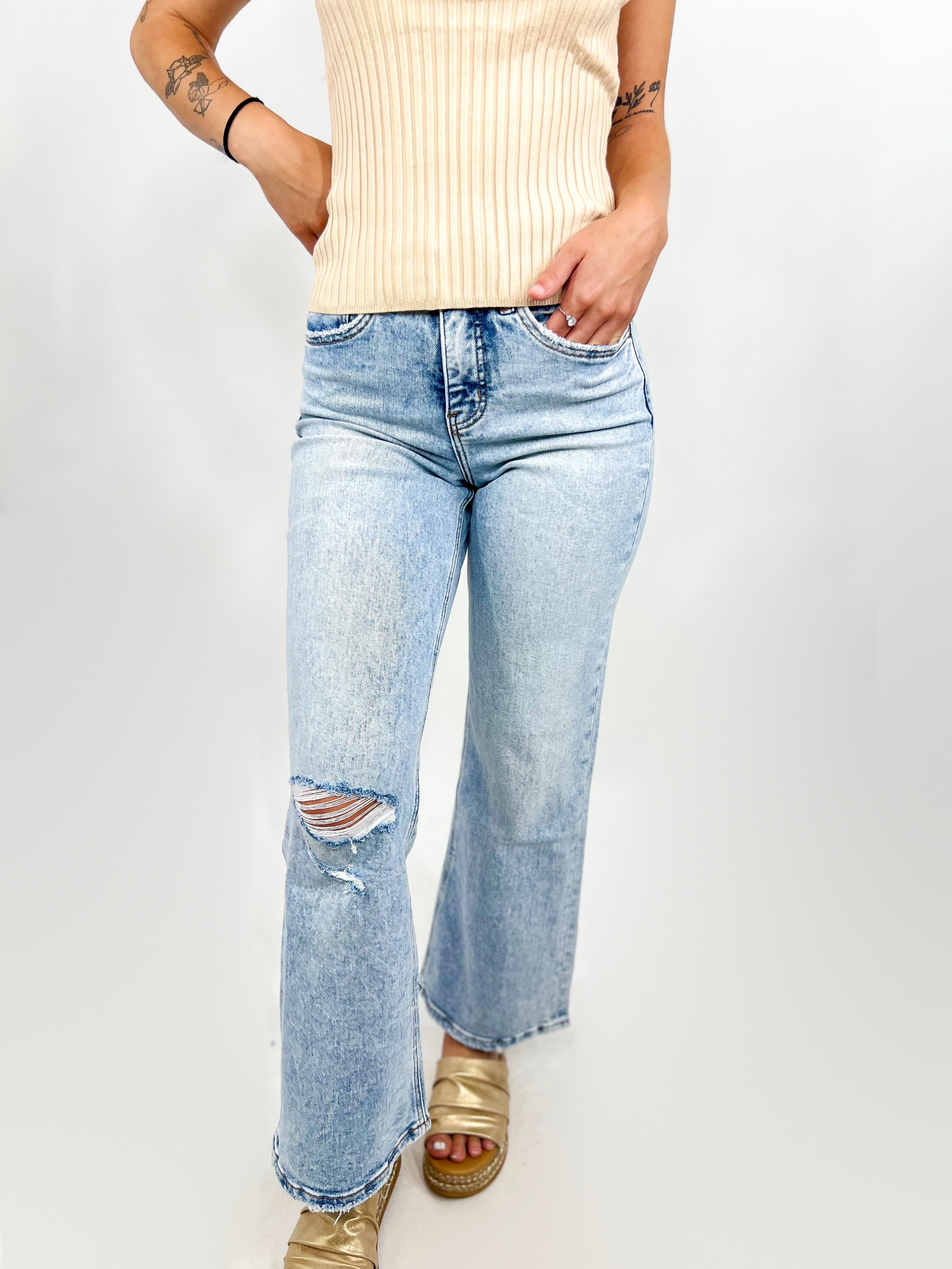 Rediscover Wide Leg Jeans by Vervet-190 Jeans-Vervet-Heathered Boho Boutique, Women's Fashion and Accessories in Palmetto, FL