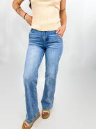 Effortless Wide Leg Jeans By Risen Jeans-190 Jeans-Risen Jeans-Heathered Boho Boutique, Women's Fashion and Accessories in Palmetto, FL