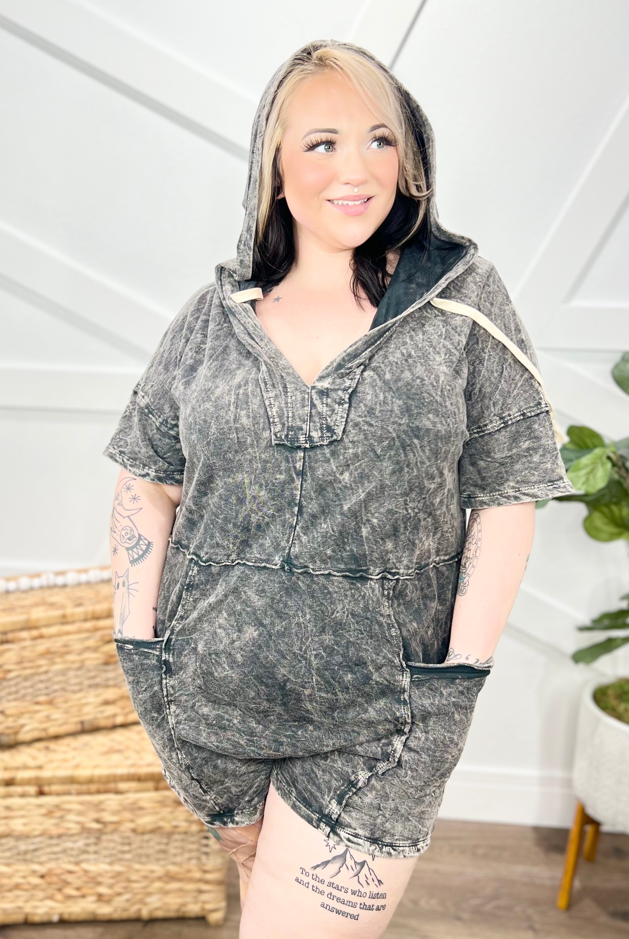 Ultimate Lounger Romper-230 Dresses/Jumpsuits/Rompers-J. Her-Heathered Boho Boutique, Women's Fashion and Accessories in Palmetto, FL