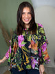 The Painted Paradise Blouse-120 LONG SLEEVE TOPS-ODDI-Heathered Boho Boutique, Women's Fashion and Accessories in Palmetto, FL