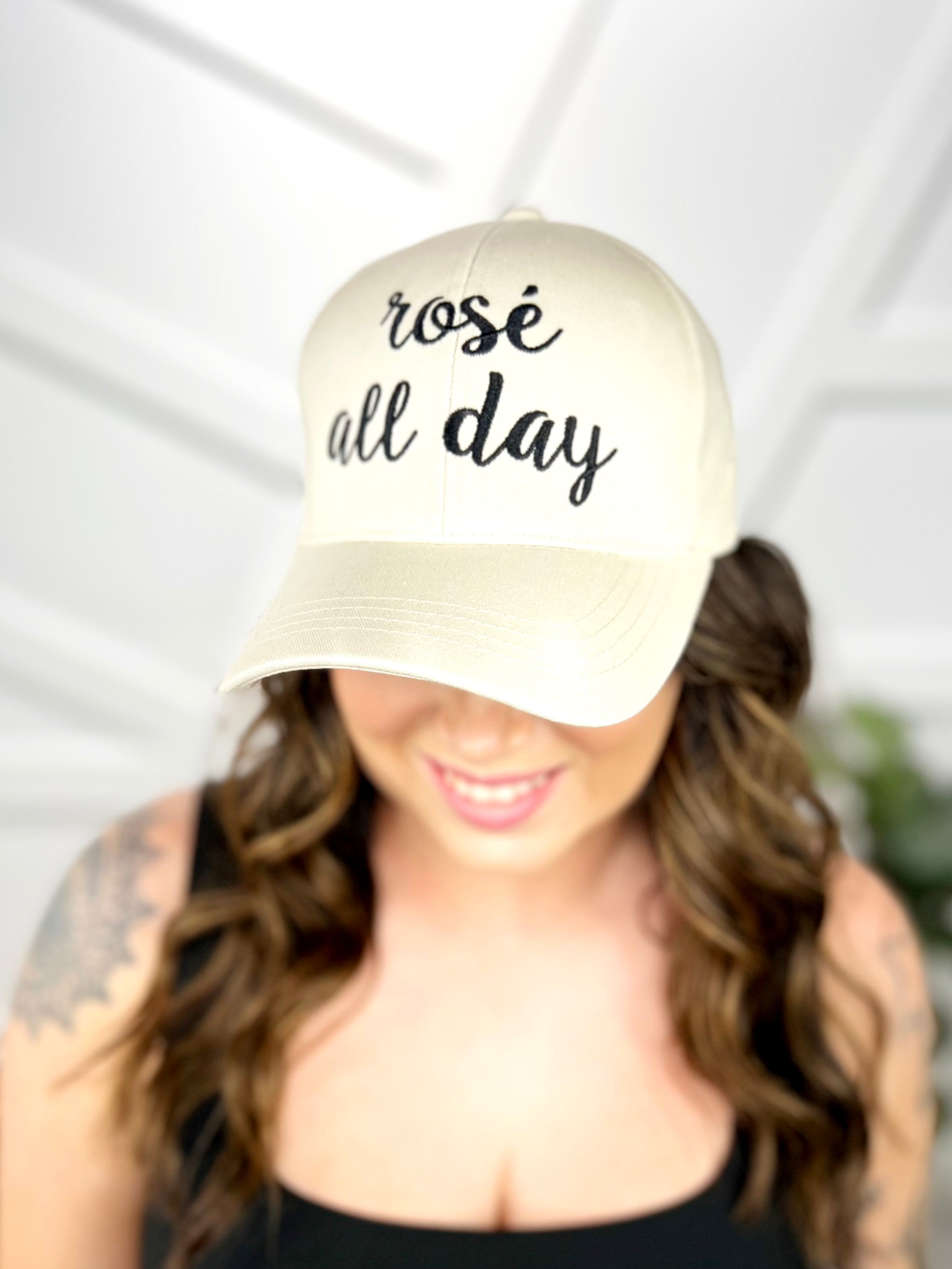 Rose All Day Baseball Cap-330 Headwear-C.C. BEANIE-Heathered Boho Boutique, Women's Fashion and Accessories in Palmetto, FL