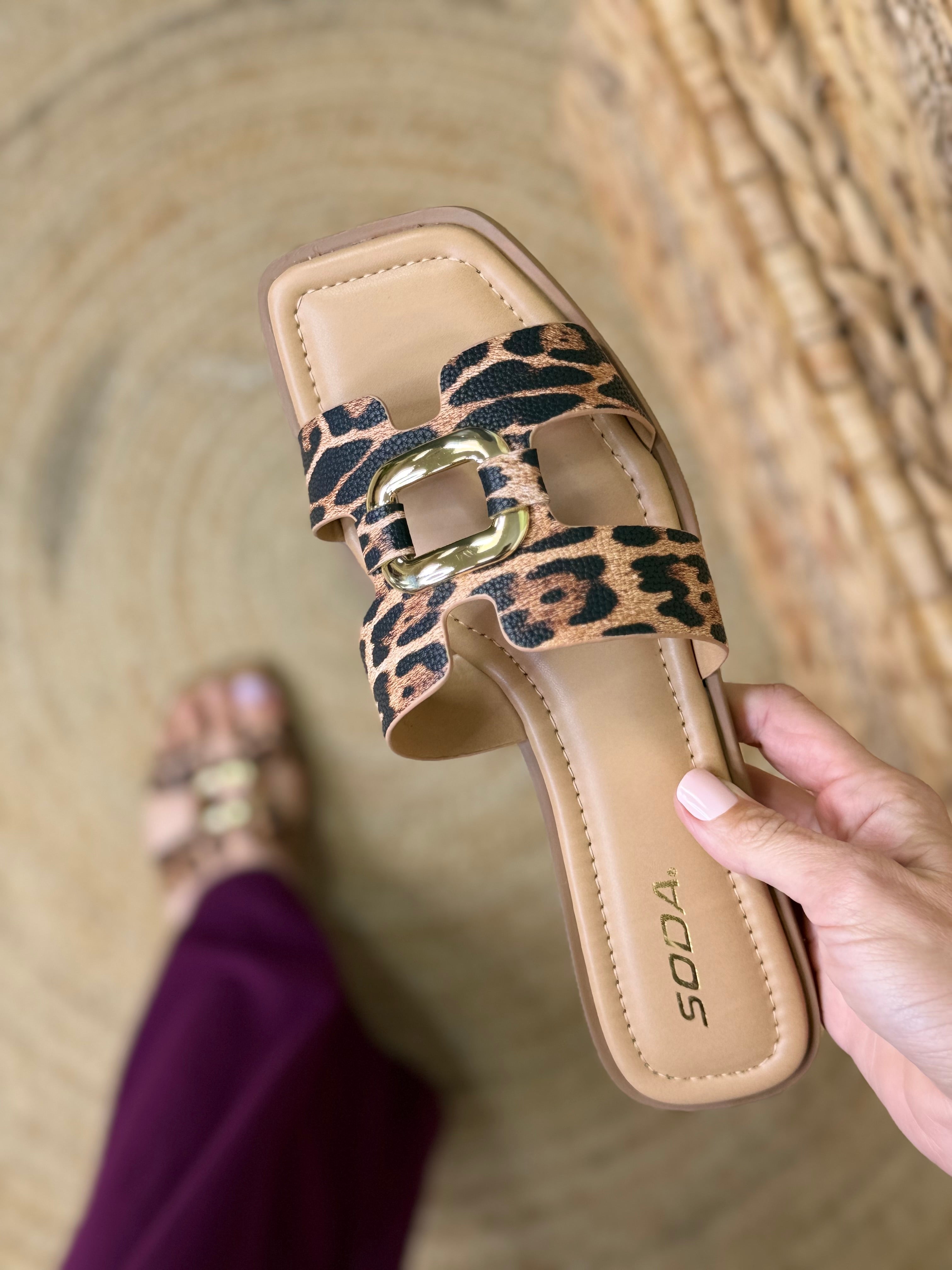 Wild Side Buckle Slides-350 SHOES-FORTUNE DYNAMIC-Heathered Boho Boutique, Women's Fashion and Accessories in Palmetto, FL