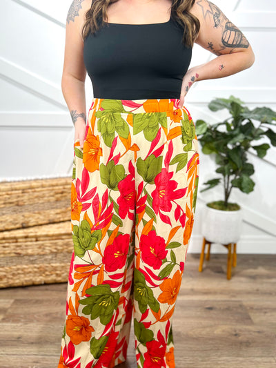 Perfectionist Floral Pants-150 PANTS-Easel-Heathered Boho Boutique, Women's Fashion and Accessories in Palmetto, FL
