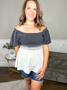 Still Yours Top-110 Short Sleeve Top-White Birch-Heathered Boho Boutique, Women's Fashion and Accessories in Palmetto, FL