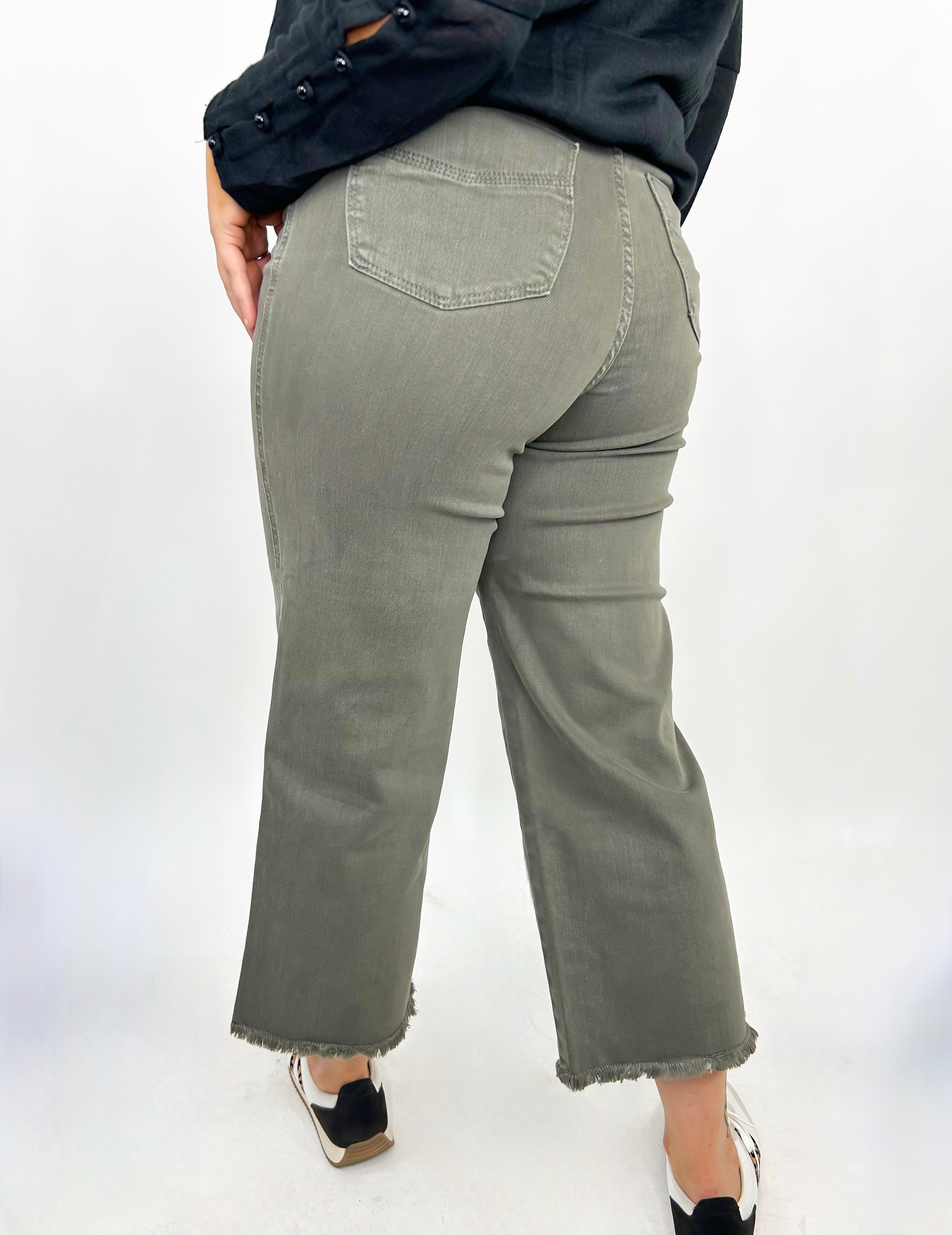 Olive Branch TUMMY CONTROL Wide Leg Jean by Judy Blue-190 Jeans-Judy Blue-Heathered Boho Boutique, Women's Fashion and Accessories in Palmetto, FL