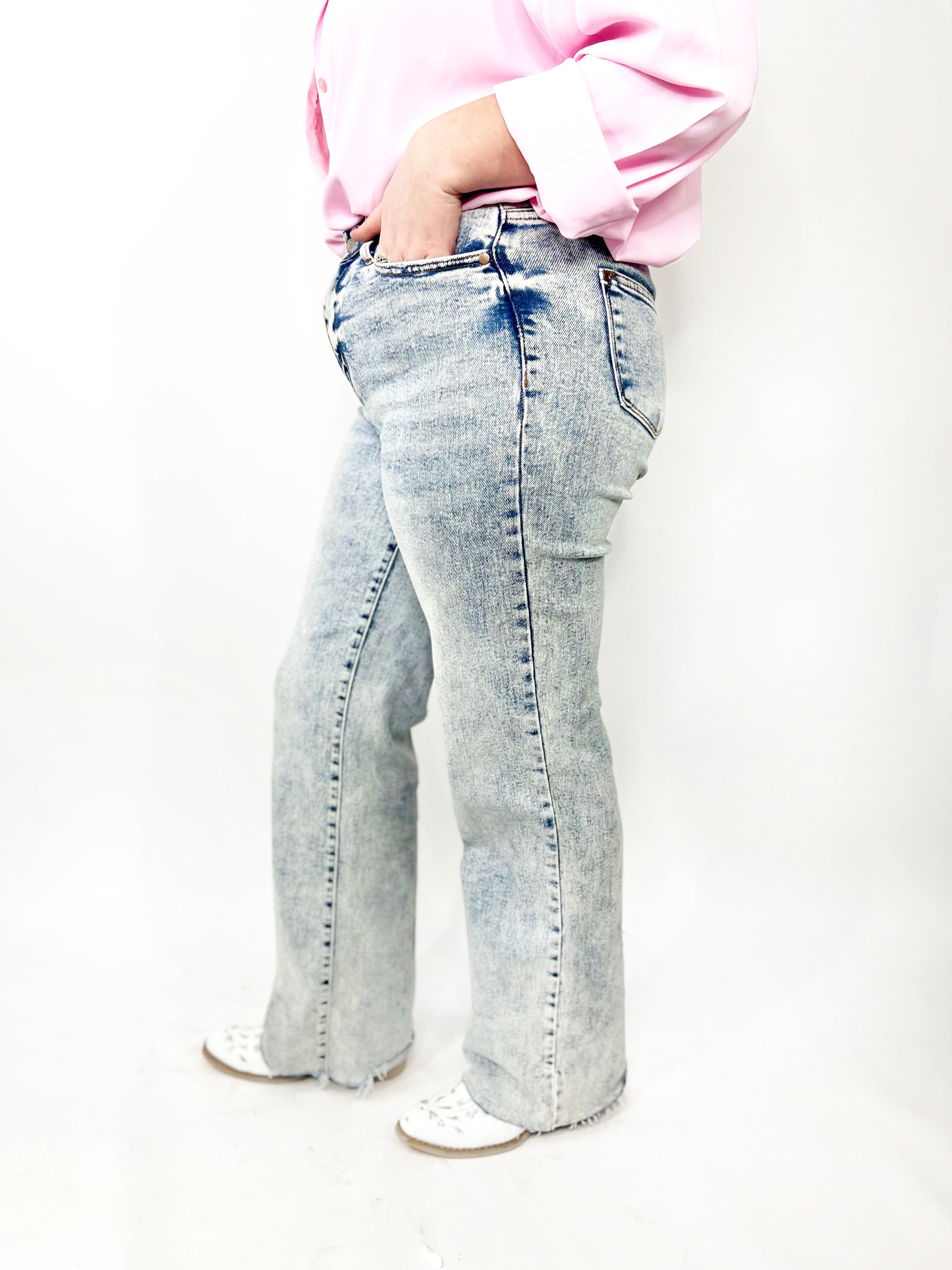 Throwback Wide Leg by Judy Blue-190 Jeans-Judy Blue-Heathered Boho Boutique, Women's Fashion and Accessories in Palmetto, FL
