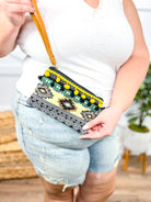 Casey Striped Beaded Wristlet-320 Bags-Chloe & Lex-Heathered Boho Boutique, Women's Fashion and Accessories in Palmetto, FL