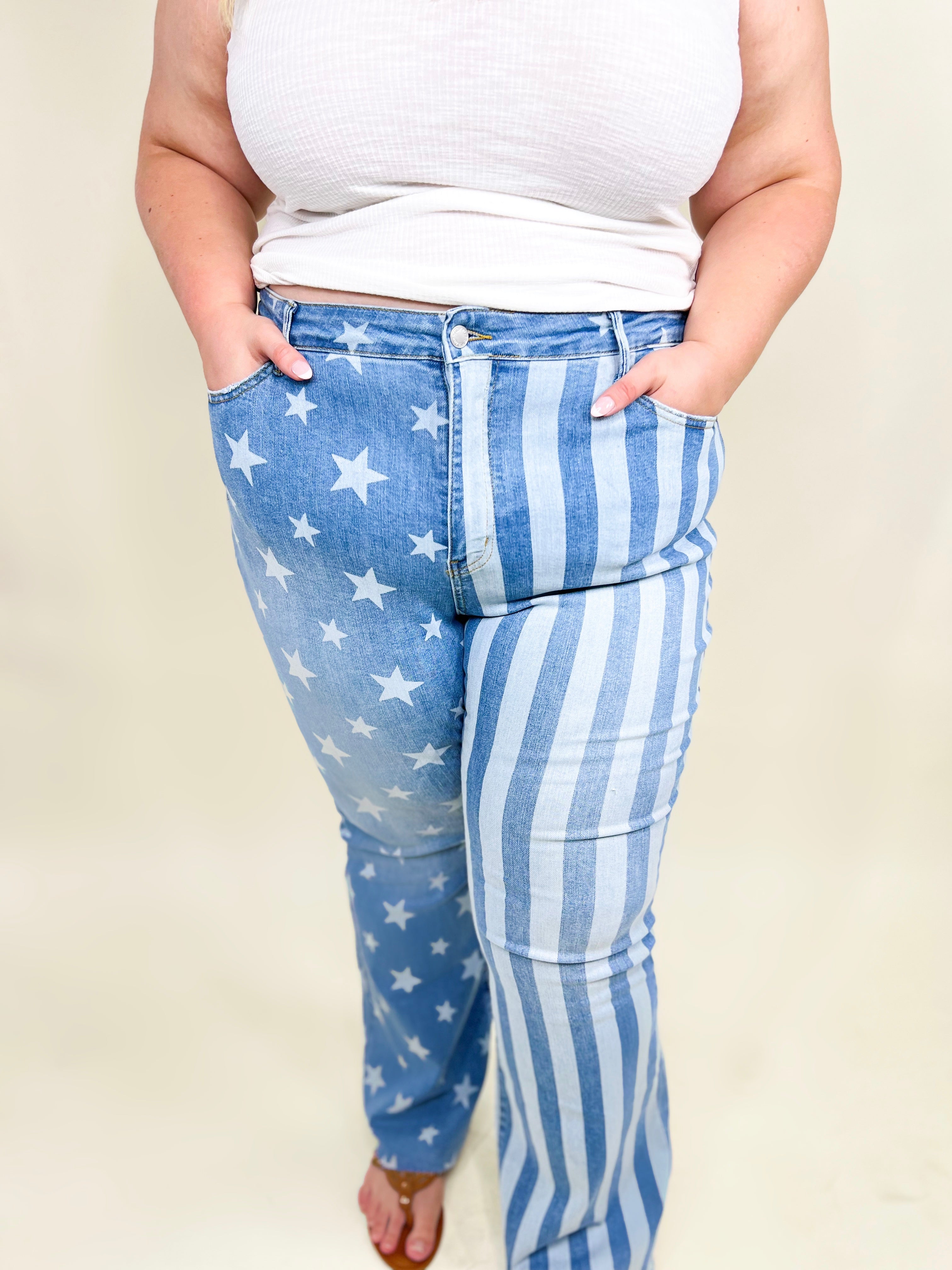 Liberty Flares by Judy Blue-190 Jeans-Judy Blue-Heathered Boho Boutique, Women's Fashion and Accessories in Palmetto, FL