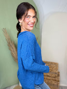 Weekend Comfort Ribbed Top-120 LONG SLEEVE TOPS-ZENANA-Heathered Boho Boutique, Women's Fashion and Accessories in Palmetto, FL