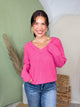 Weekend Comfort Ribbed Top-120 LONG SLEEVE TOPS-ZENANA-Heathered Boho Boutique, Women's Fashion and Accessories in Palmetto, FL