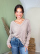 Weekend Comfort Ribbed Top-120 LONG SLEEVE TOPS-ZENANA-Heathered Boho Boutique, Women's Fashion and Accessories in Palmetto, FL
