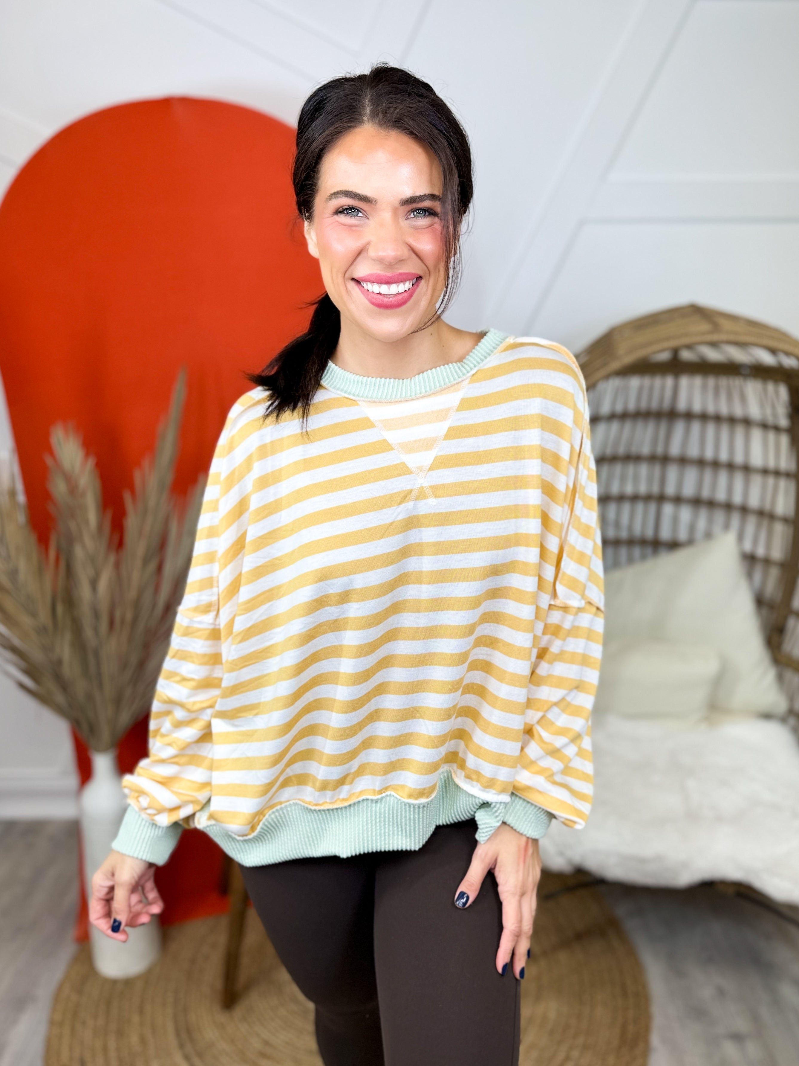 Fabulous Long Sleeve Top-120 LONG SLEEVE TOPS-HAPTICS-Heathered Boho Boutique, Women's Fashion and Accessories in Palmetto, FL