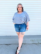 Miranda Rhinestone Shorts-160 shorts-Southern Grace-Heathered Boho Boutique, Women's Fashion and Accessories in Palmetto, FL