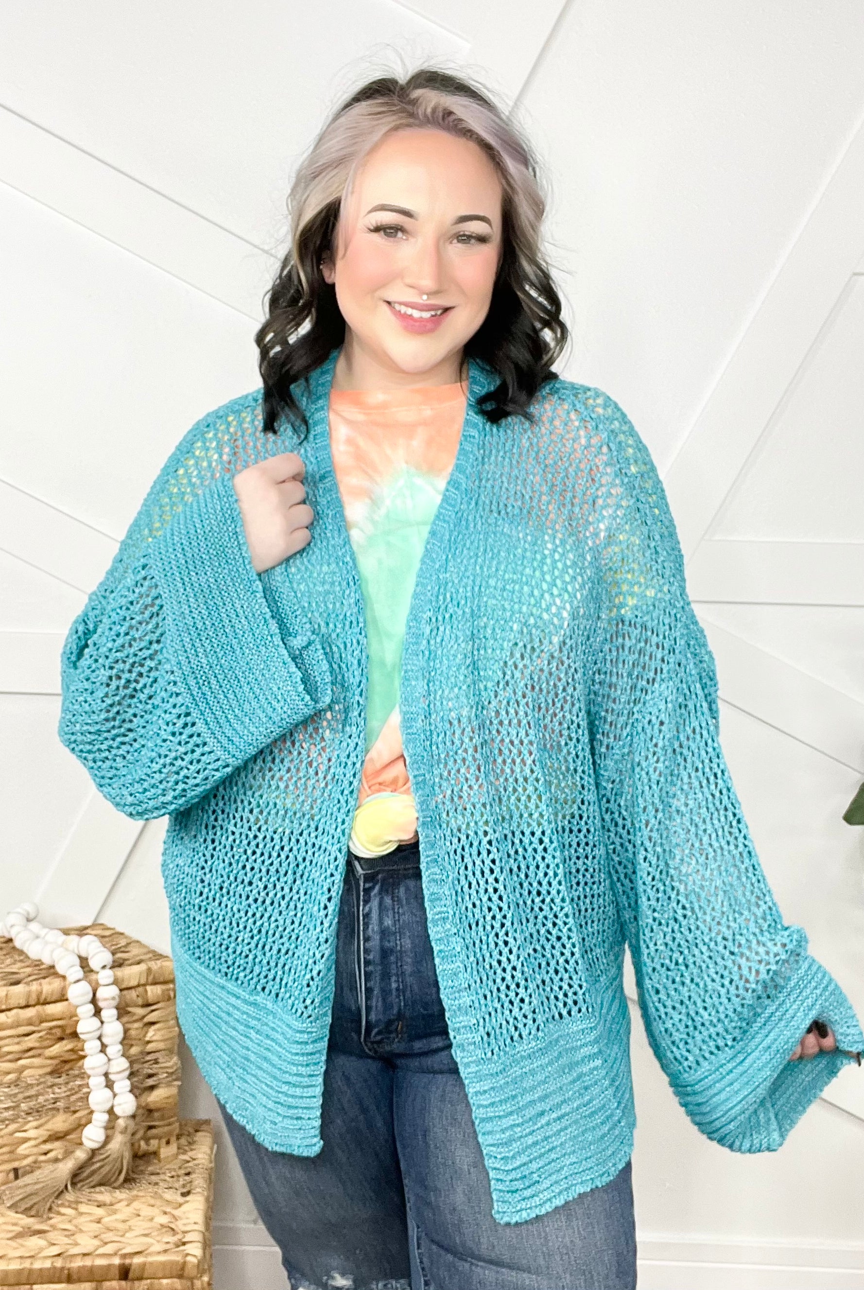 Evening Stroll Cardigan-220 Cardigans/ Kimonos-Easel-Heathered Boho Boutique, Women's Fashion and Accessories in Palmetto, FL