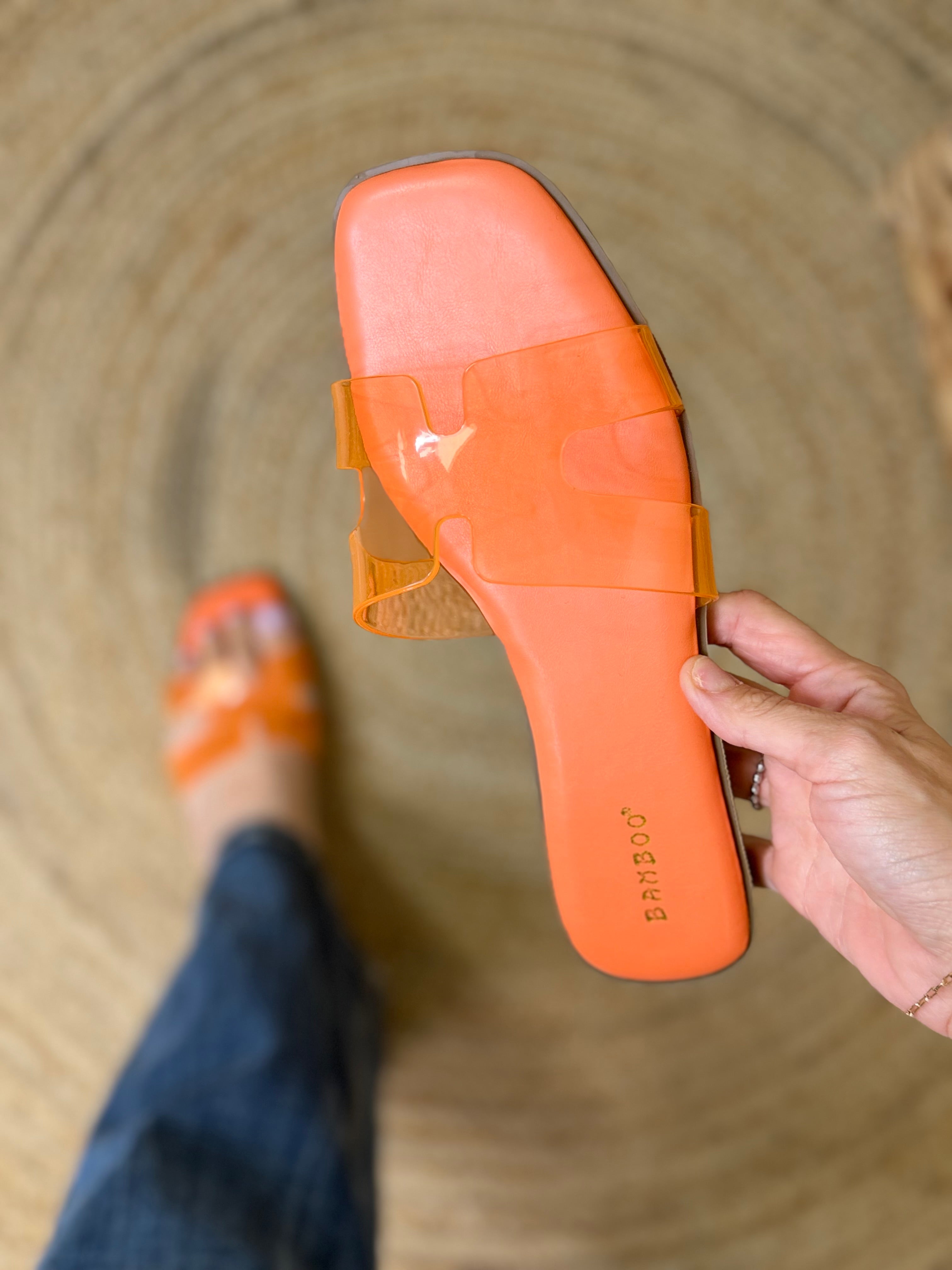Tropical Tide Jelly Sandals - Orange-350 SHOES-JPO SHOES-Heathered Boho Boutique, Women's Fashion and Accessories in Palmetto, FL