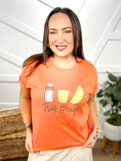Tres Amigos Graphic Tee-110 Short Sleeve Top-Heathered Boho-Heathered Boho Boutique, Women's Fashion and Accessories in Palmetto, FL