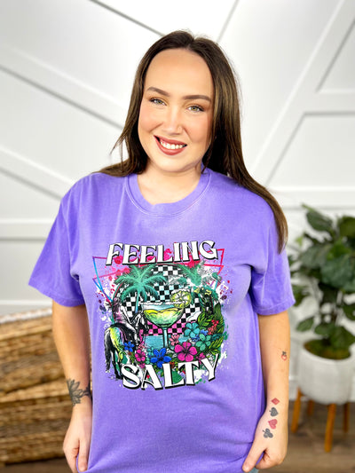 Feeling Salty Graphic Tee-110 Short Sleeve Top-Heathered Boho-Heathered Boho Boutique, Women's Fashion and Accessories in Palmetto, FL