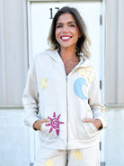 Celestial Dreams Zip-Up Hoodie-200 JACKETS/SHACKETS-DAVI & DANI-Heathered Boho Boutique, Women's Fashion and Accessories in Palmetto, FL