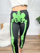 Bad To The Bone Glow Leggings-180 LEGGINGS-DM MERCHANDISING-Heathered Boho Boutique, Women's Fashion and Accessories in Palmetto, FL