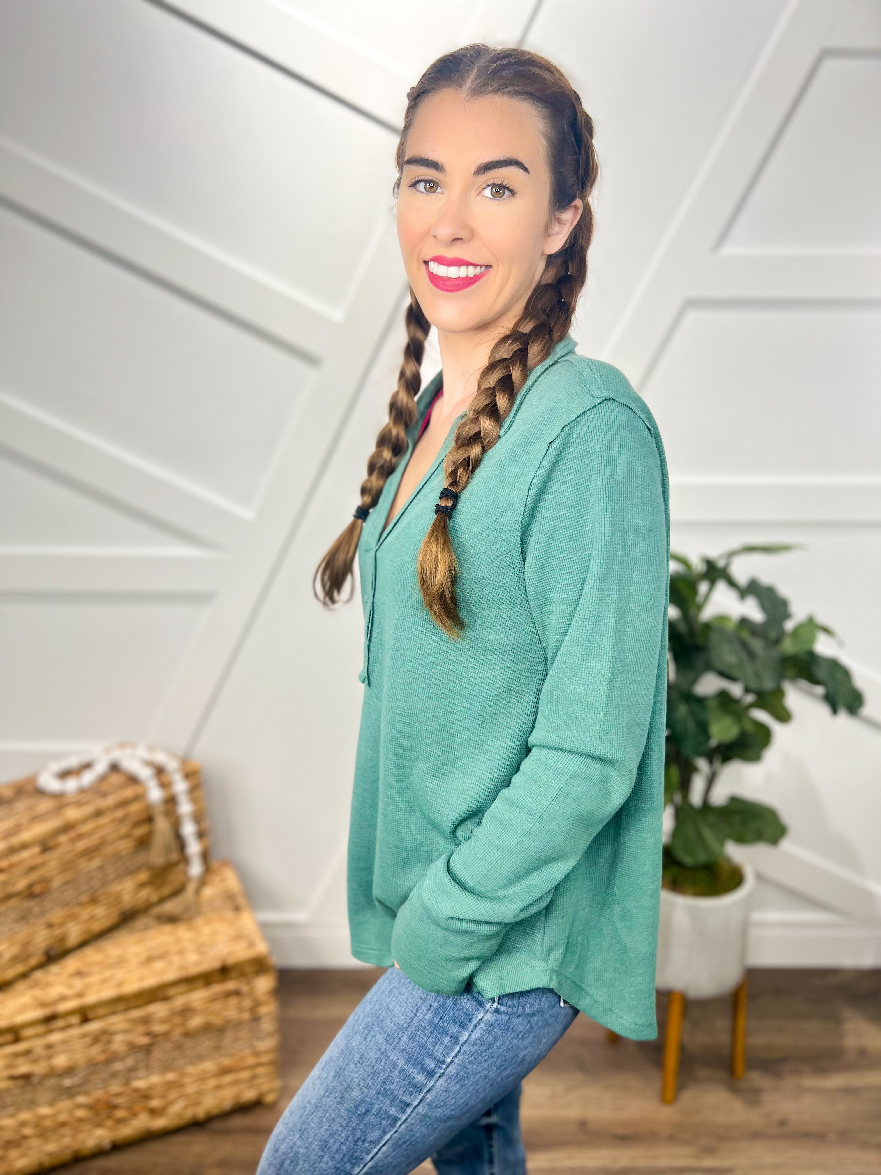 Eva Thermal Top-120 Long Sleeve Tops-Heyson-Heathered Boho Boutique, Women's Fashion and Accessories in Palmetto, FL