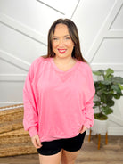 Fast Comfort Top-120 Long Sleeve Tops-P.S. Kate-Heathered Boho Boutique, Women's Fashion and Accessories in Palmetto, FL