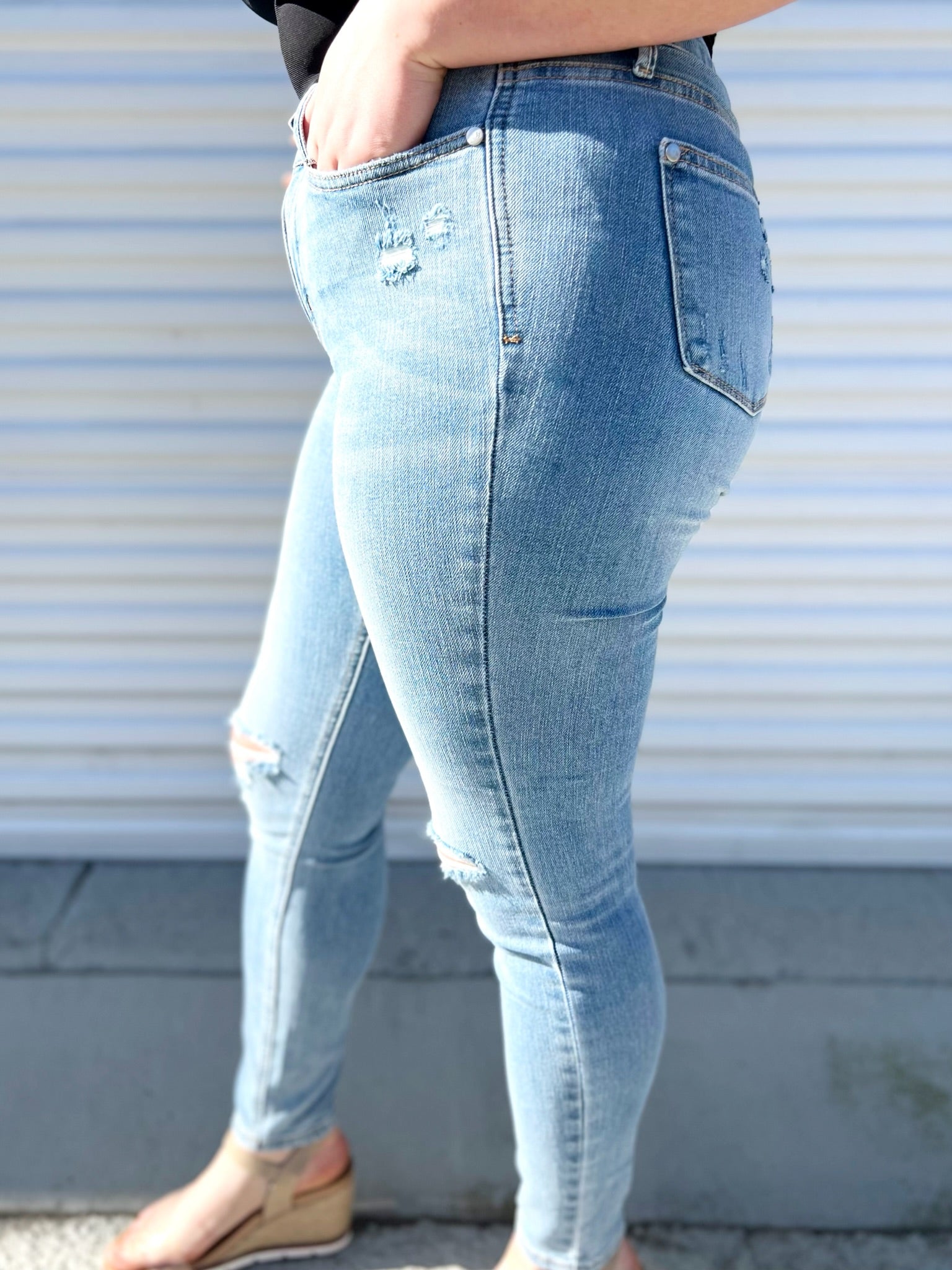 Trendsetter Tummy Control Skinny by Judy Blue-190 Jeans-Judy Blue-Heathered Boho Boutique, Women's Fashion and Accessories in Palmetto, FL