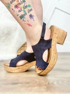 Navy Faux Suede Miss Carley Wedges-350 Shoes-Corkys-Heathered Boho Boutique, Women's Fashion and Accessories in Palmetto, FL