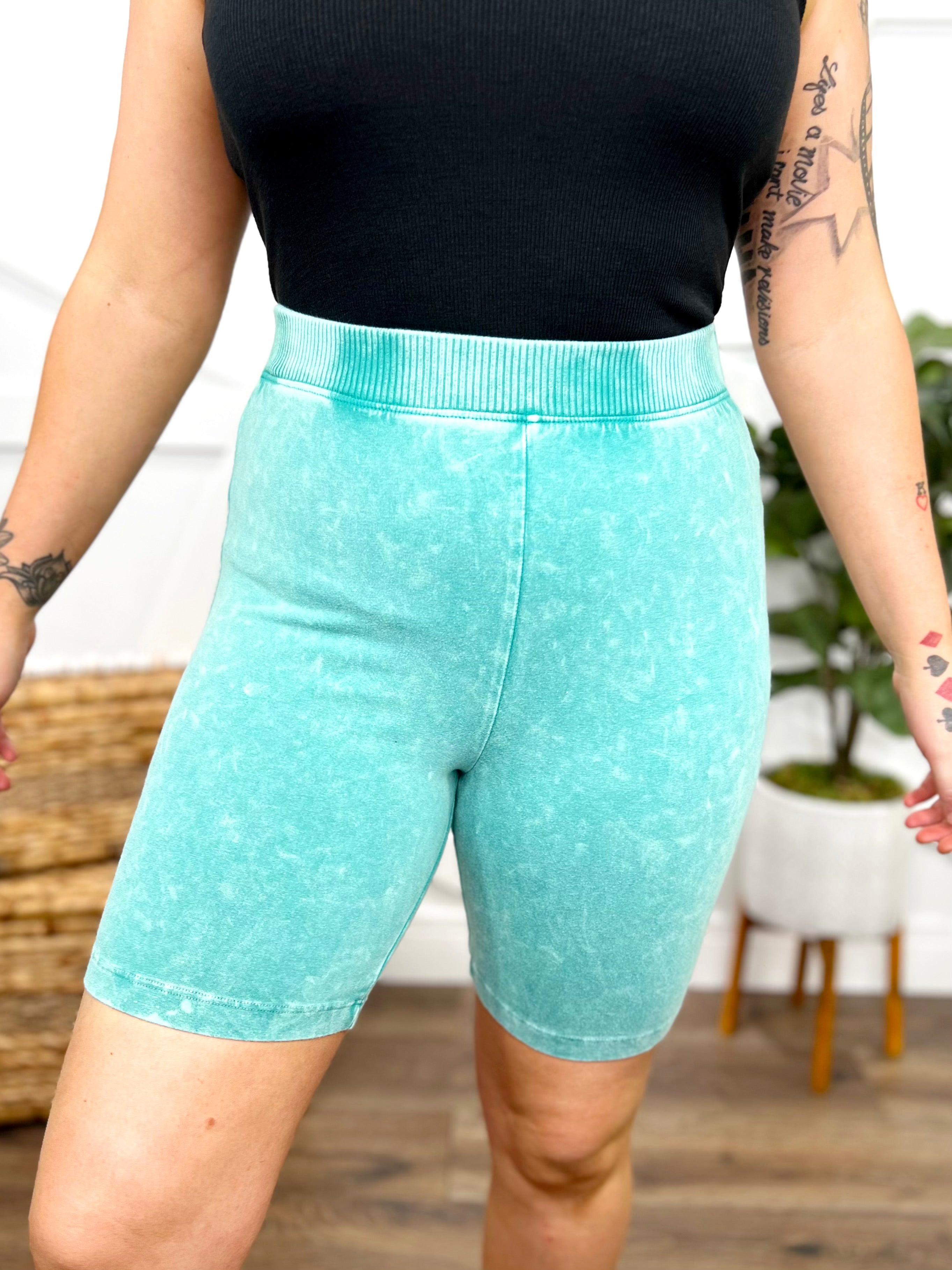 Game Time Biker Shorts-160 shorts-J. Her-Heathered Boho Boutique, Women's Fashion and Accessories in Palmetto, FL