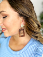 Abstract Wooden Earrings-310 Jewelry-Pannee-Heathered Boho Boutique, Women's Fashion and Accessories in Palmetto, FL