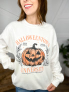 Halloween University Graphic Sweatshirt-125 Sweater-Heathered Boho-Heathered Boho Boutique, Women's Fashion and Accessories in Palmetto, FL