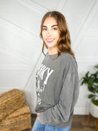 Spooky Babes Club Graphic Sweatshirt - Pepper-125 Sweater-Heathered Boho-Heathered Boho Boutique, Women's Fashion and Accessories in Palmetto, FL