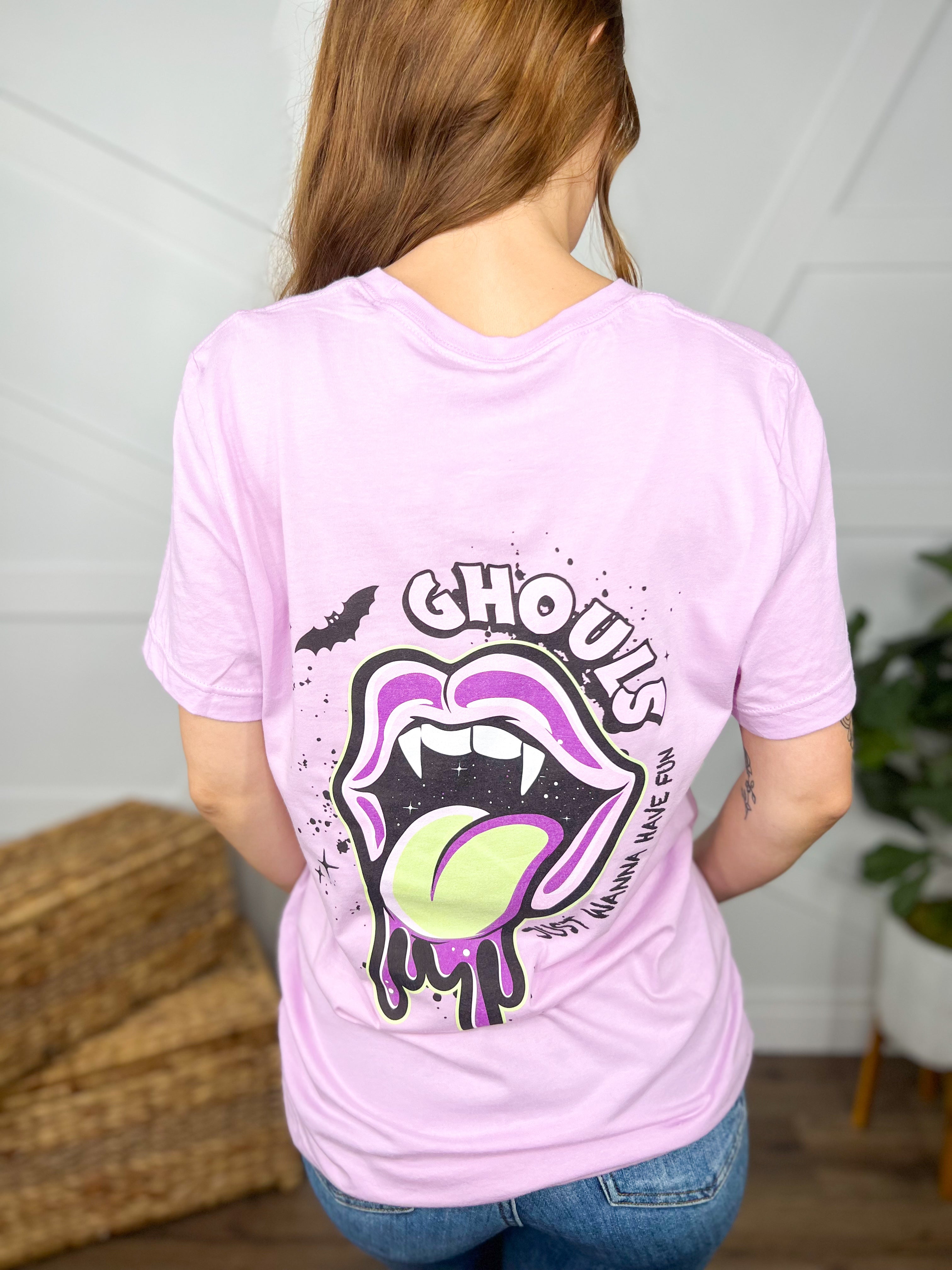 Ghouls Just Wanna Have Fun Graphic Tee-130 Graphic Tees-Heathered Boho-Heathered Boho Boutique, Women's Fashion and Accessories in Palmetto, FL