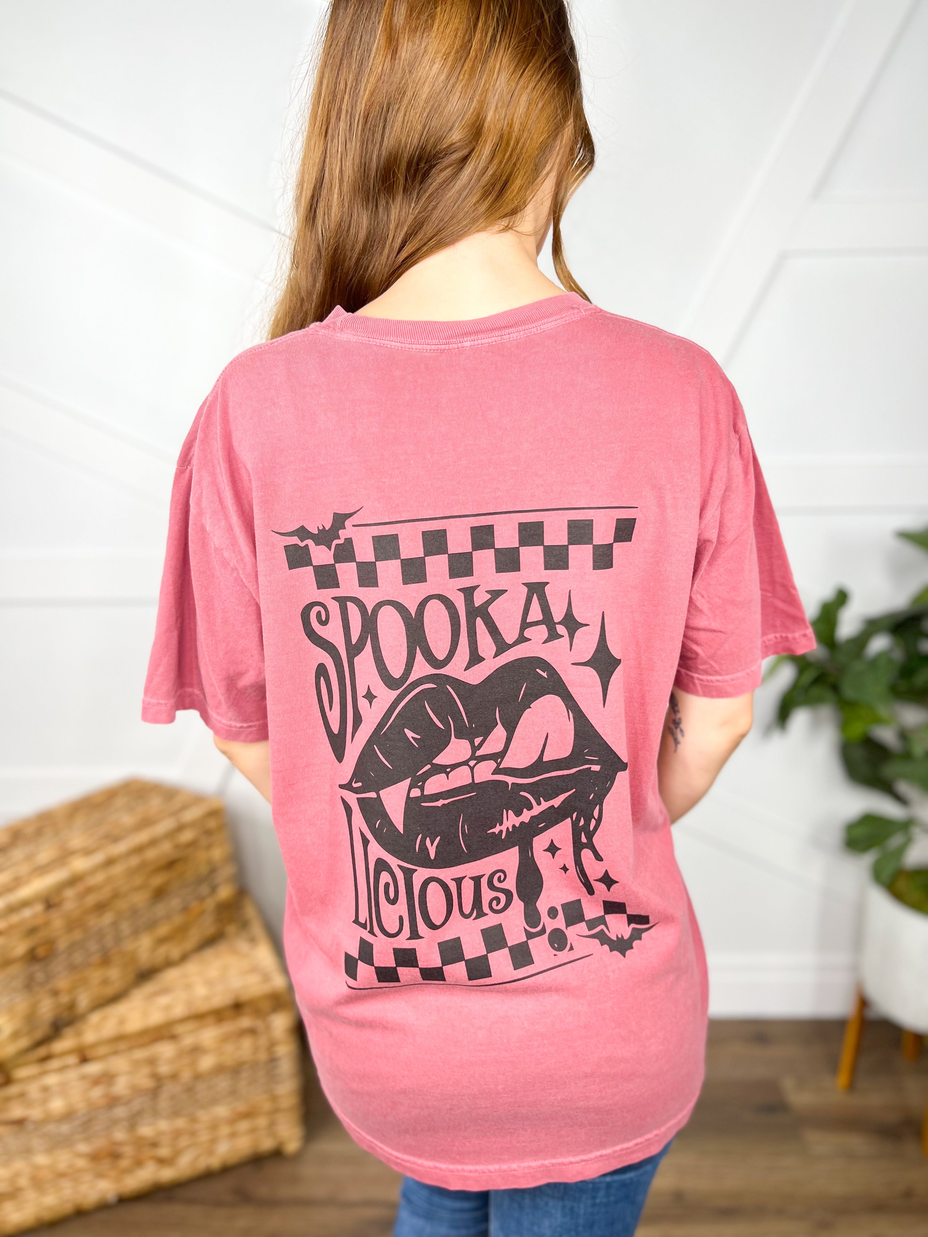 Spookalicious Graphic Tee-130 Graphic Tees-Heathered Boho-Heathered Boho Boutique, Women's Fashion and Accessories in Palmetto, FL