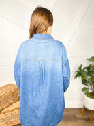 Parent Trap Denim Shirt Dress-120 Long Sleeve Tops-Risen Jeans-Heathered Boho Boutique, Women's Fashion and Accessories in Palmetto, FL