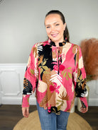 Fran Blouse-120 Long Sleeve Tops-Easel-Heathered Boho Boutique, Women's Fashion and Accessories in Palmetto, FL