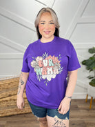 Floral Fur Mama Graphic Tee-130 Graphic Tees-Heathered Boho-Heathered Boho Boutique, Women's Fashion and Accessories in Palmetto, FL