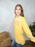 Pumpkin Spice Era Graphic Long Sleeve-120 Long Sleeve Tops-Heathered Boho-Heathered Boho Boutique, Women's Fashion and Accessories in Palmetto, FL