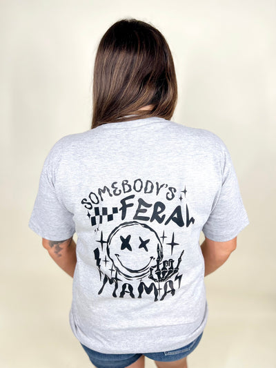 Feral Mama Graphic Tee-130 Graphic Tees-Heathered Boho-Heathered Boho Boutique, Women's Fashion and Accessories in Palmetto, FL