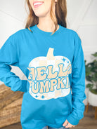 Hello Pumpkin Graphic Long Sleeve-120 Long Sleeve Tops-Heathered Boho-Heathered Boho Boutique, Women's Fashion and Accessories in Palmetto, FL