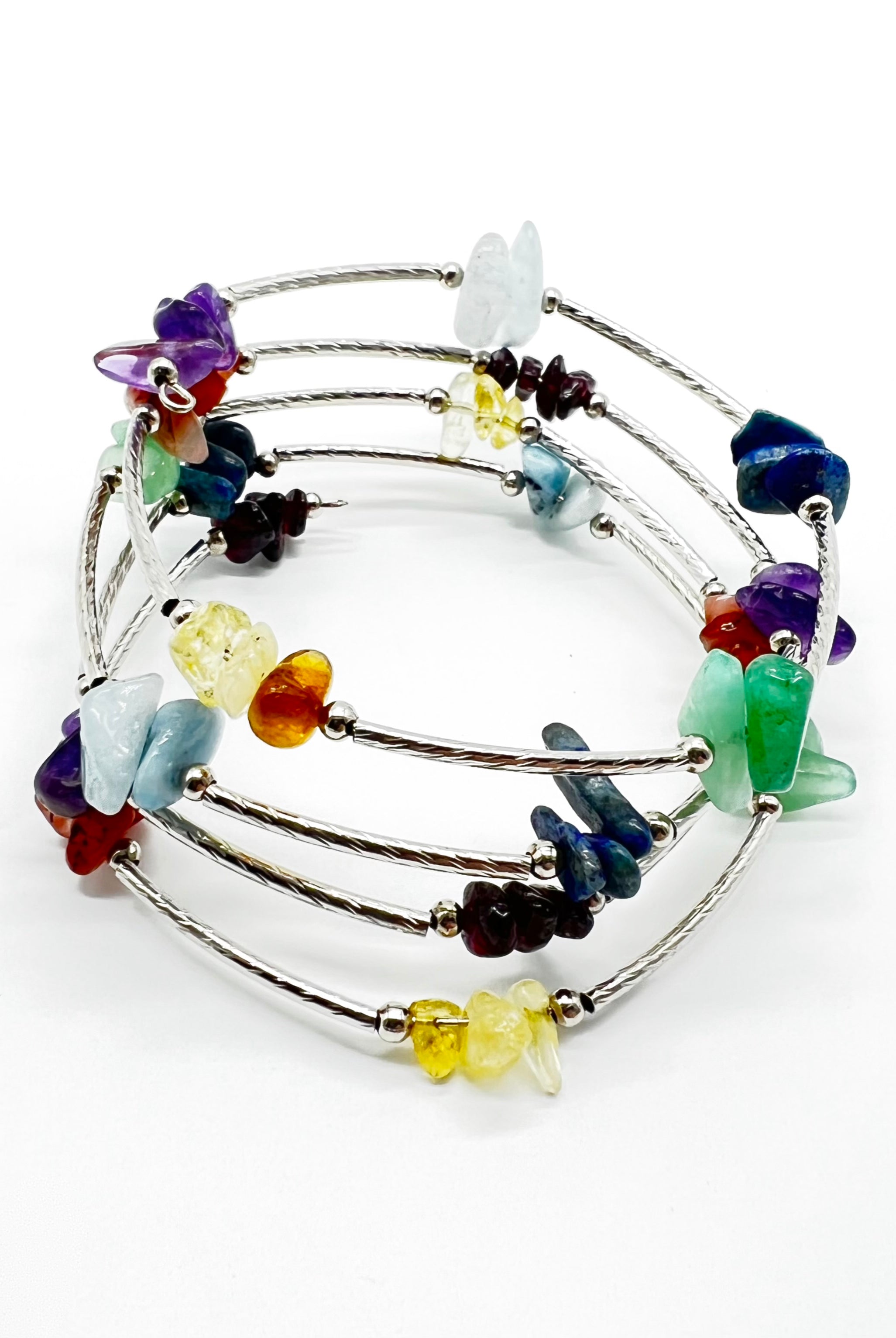 Chakra Wrap Bracelet-310 Jewelry-Bridge Connections-Heathered Boho Boutique, Women's Fashion and Accessories in Palmetto, FL