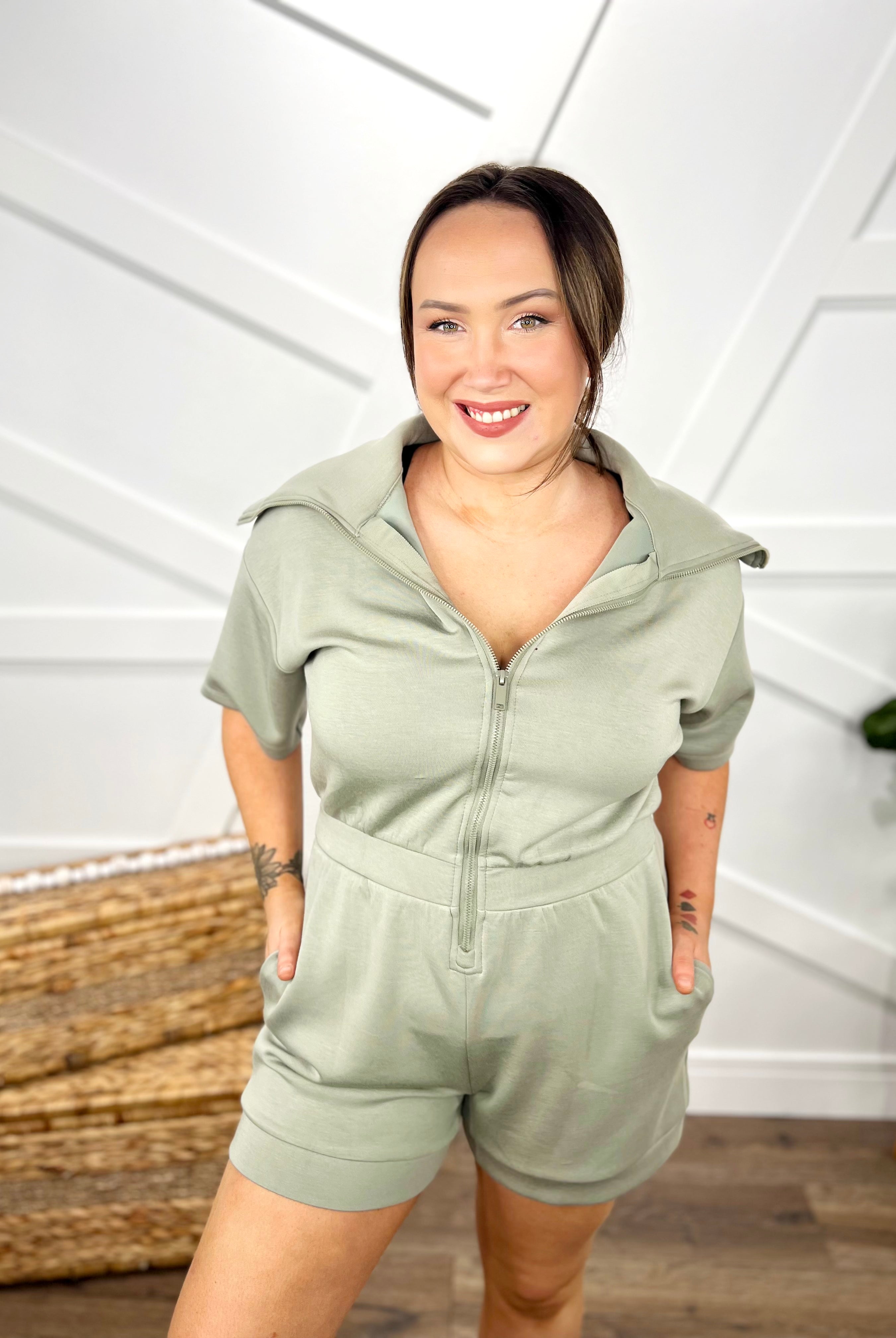 Perfect Sunday Romper-230 Dresses/Jumpsuits/Rompers-Rae Mode-Heathered Boho Boutique, Women's Fashion and Accessories in Palmetto, FL