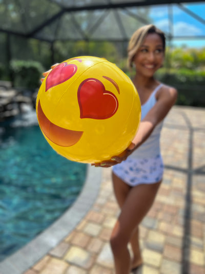 Heart Eyes Emoji Beach Ball