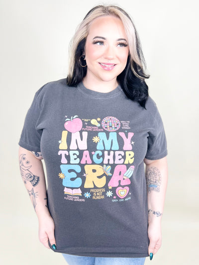In My Teacher Era Graphic Tee-130 Graphic Tees-Heathered Boho-Heathered Boho Boutique, Women's Fashion and Accessories in Palmetto, FL