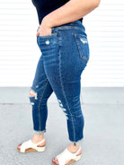 Get With It Boyfriend Jeans by Mica Denim-190 Jeans-Mica Denim-Heathered Boho Boutique, Women's Fashion and Accessories in Palmetto, FL
