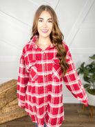 Big Dream Flannel Shacket-200 Jackets/Shackets-White Birch-Heathered Boho Boutique, Women's Fashion and Accessories in Palmetto, FL