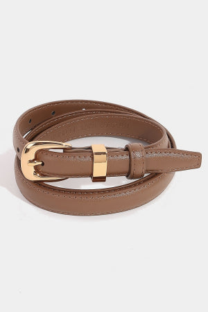 Fashionable Thin Leather Belt-340 Other Accessories-Fame Accessories-Heathered Boho Boutique, Women's Fashion and Accessories in Palmetto, FL