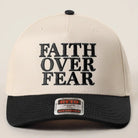 Faith Over Fear Trucker Hat-330 Headwear-Fashion City-Heathered Boho Boutique, Women's Fashion and Accessories in Palmetto, FL
