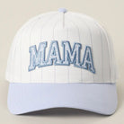 Mama Pinstriped Trucker Hat-330 Headwear-Fashion City-Heathered Boho Boutique, Women's Fashion and Accessories in Palmetto, FL