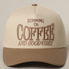 Coffee & Good Vibes Trucker Hat-330 Headwear-Fashion City-Heathered Boho Boutique, Women's Fashion and Accessories in Palmetto, FL